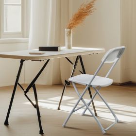 [Replace D0102HGSL87] 10pcs Injection Molding Classic Garden Plastic Folding Chair White