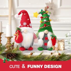 Set of 2 Christmas Gnome Plush Decorations