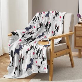 1pc Adorable Fleece Dog Blanket - Soft, Cozy, Lightweight, Warm, Flannel Throw (Option: 130x150cm)