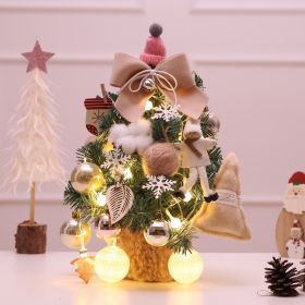 Desktop Christmas Tree; Artificial Mini Christmas Decoration Tree;  The Perfect Christmas Decoration for Table;  Desk and Counter (Color: as pic D)