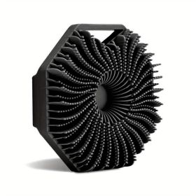 2pcs Natural Silicone Body Brush for Exfoliating and Massage - Soft Scrubber for Shower and Bath (Color: Black, Quantity: 2pcs)