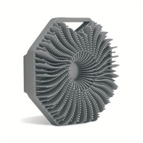 2pcs Natural Silicone Body Brush for Exfoliating and Massage - Soft Scrubber for Shower and Bath (Color: Gray, Quantity: 2pcs)