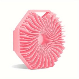 2pcs Natural Silicone Body Brush for Exfoliating and Massage - Soft Scrubber for Shower and Bath (Color: Pink, Quantity: 2pcs)